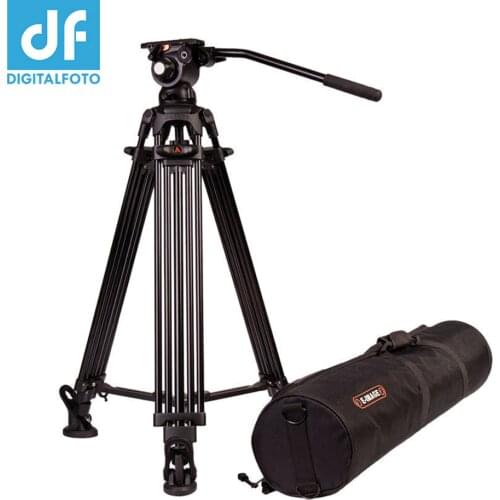 E-IMAGE EG03A2 Professional Alloy aluminum 75mm Bowl GH03 Fluid head Video tripod 2-Stage