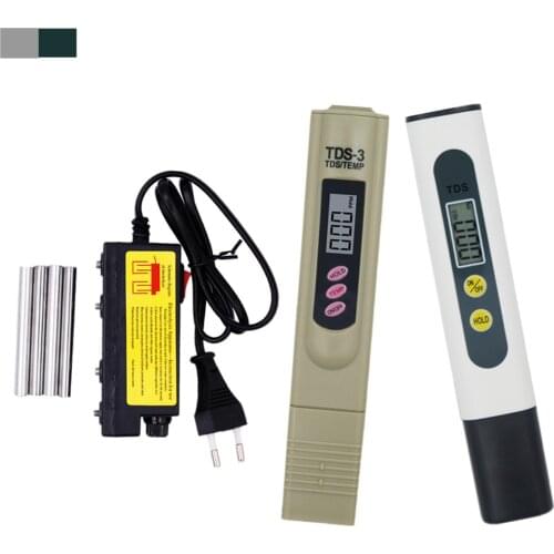 EU Plug Electrolyzer Quick Water Quality Testing Electrolysis Iron Bars + TDS Meter Tester for Household Drinking, Aquarium 25
