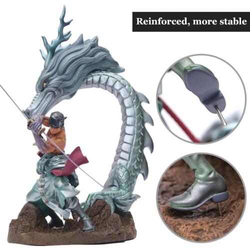 New Fighting Dragon Roronoa Zoro Action Figure Anime Sailing Again Pvc Big Deluxe Gk Statue Model Collectible Toy Gift