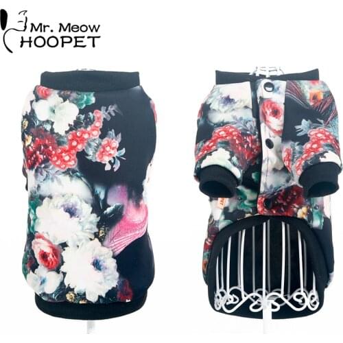 Hoopet French Bulldog Pet Pug Dog Cat Clothes Puppy Clothes for Dogs Winter Baseball Costume Coat Jackets for Dogs