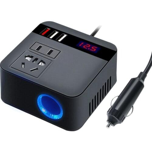 300W Power Inverters 12V/24V Dc Inverter 3 USB Car Charge Battery Quick Charge Converter Accessories US Plug