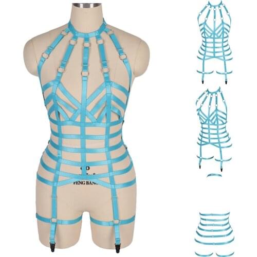 Women sexy wear Set Hot Open Breast animals Goth Women Lingerie Garter Belt dancing lingerie Bra Garter Bondage goth clothes