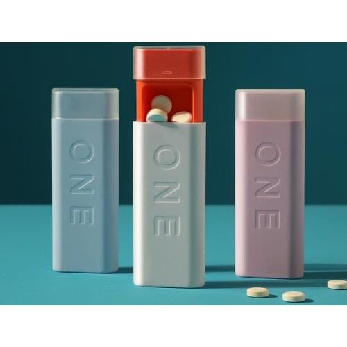 Drug Box Plastic Box Portable Lady Carry-On Small Medicine Box Japanese Pill Cartridge Sealed Medicine Receipt Box For One Day