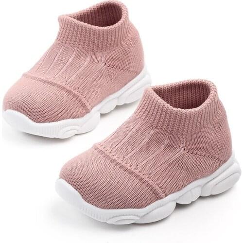 Autumn Kids Shoes Casual Boys Sneakers Knitted Baby Girl Shoes Toddler Sneakers First Walkers Size 15-19 SHR002