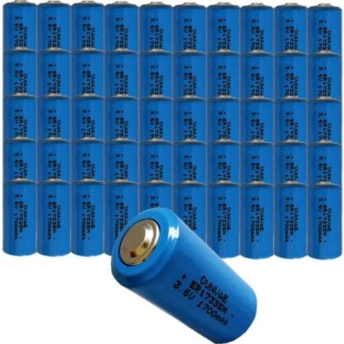 50PCS 3.6V 17335 ER17335M CR123A 1700mah lithium battery CR123A 16340 Li-ion batteries High magnification For flashlight