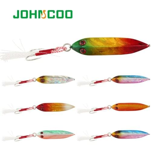 JOHNCOO Metal Jigging Fishing Lures 20g 30gJig Lure Shore Fishing Jigging Artificial Hard Bait Sea Bass Lure