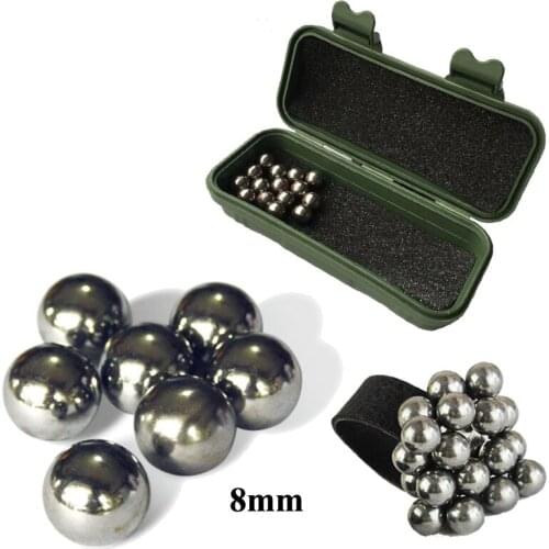 Smart Kingfisher Pack of 100 Fishing Hunting Shooting Slingshot catapult Speargun Steel Ammo Ball Magnetic Attractor Finger Ring