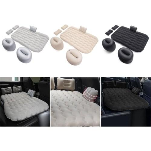Car Inflatable Mattress Rear Flocking Car SUV General Inflatable Bed Detachable Car Air Bed Travel Bed