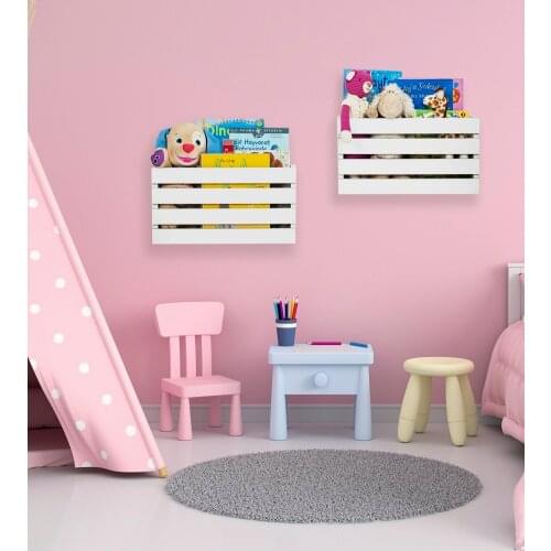 Kids Room Wall-Mounted Bookcase 2li Toy Cabinet Box Case