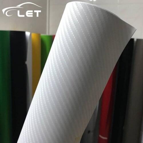 The newest bright 5d white Carbon Fiber Vinyl film Colored Glossy Carbon Fiber Vinyl Film Auto Wrapping Vinyl Wrap Foil