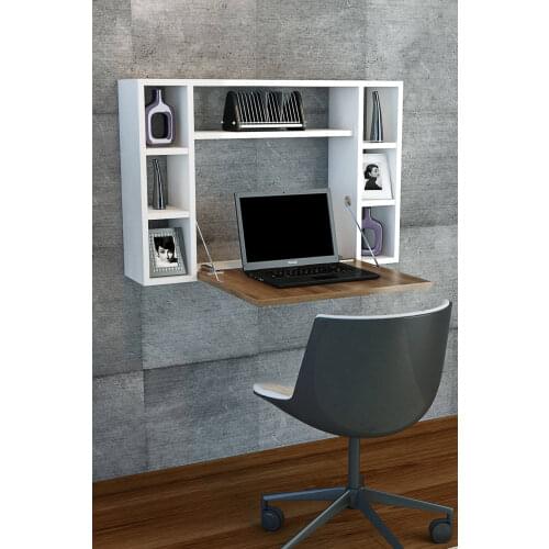 Omega Desk-White/Walnut