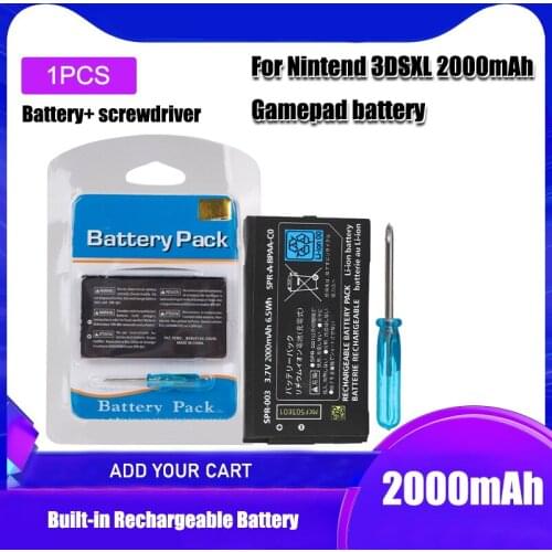 1pcs/lot 2000mAh 3.7V Rechargeable Li-ion Battery Pack for Nintendo 3DS LL/XL 3DSLL 3DSXL NEW 3DSLL NEW 3DSXL New 3DS XL Battery