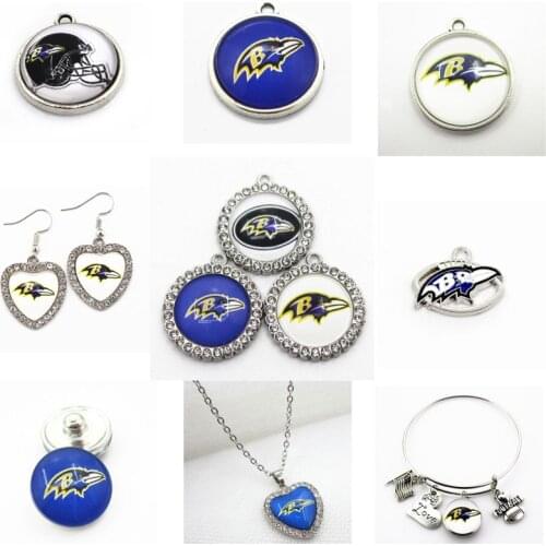 Football Baltimore Dangle Charms Mix Style DIY Pendant Bracelet Necklace Earrings Jewelry Making Accessories