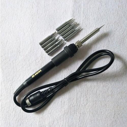 Saike 936 Solder Iron Handle Suitable 5 Hold Electronic Welding + 10p soldering tip Tool For 852D 909D 936 937 898D 8586D BGA