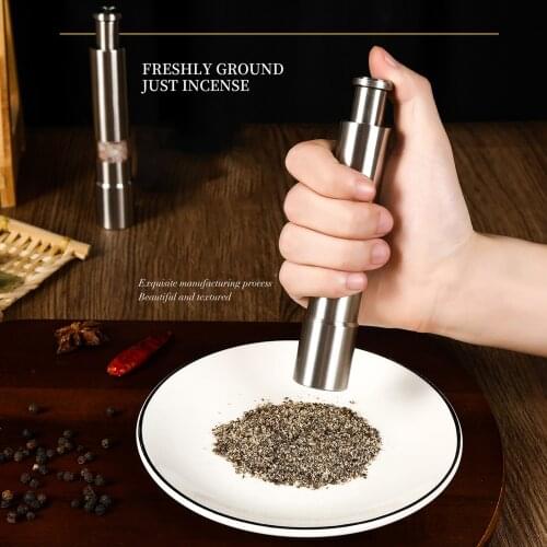 Manual Burnisher Stainless Steel Push Type Pepper Grinder Suit