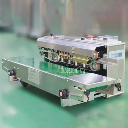 SF-150 Commercial Automatic Continuous Sealer 304 Stainless Steel Continuous Heat Aluminum Foil Bag Sealing Machine 110V/220V