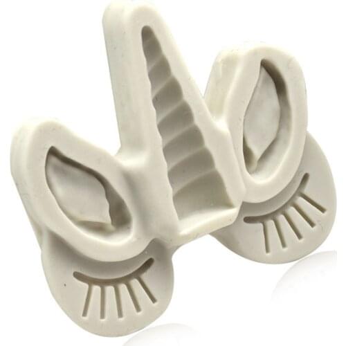 Unicorn Eyes Ear Silicone Mold DIY Fondant Mousse Chocolate Cake Decoration Mold Handicraft Aromatherapy Silicone Mold