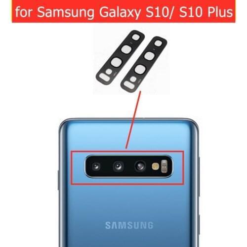 2pcs for Samsung Galaxy S10/ S10 Plus Camera Glass Lens Back Rear Camera Glass Lens with Glue Replacement Repair Spare Parts