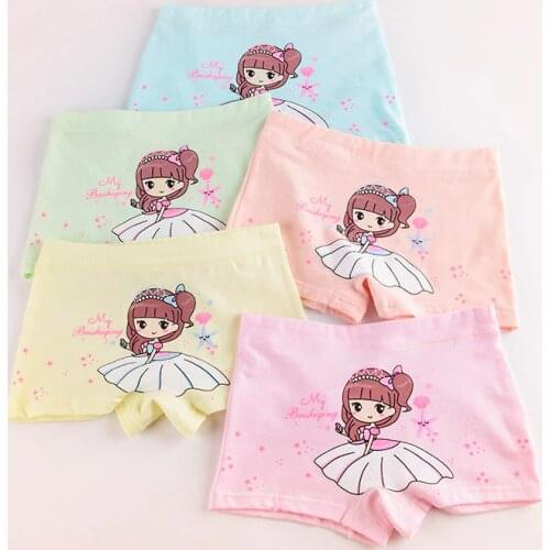 New arrived Girls Underwear Free Shipping Fashion Kids cotton character children short boxer panties 4pcs/lot 2-8year