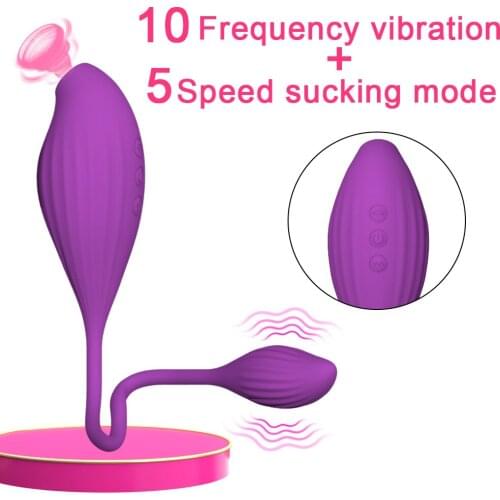 Vagina Vibrating Egg Sucker Sex Toys for Women Clitoris Stimulator Sucking Vibrator Wearable Dildo G Spot Massage