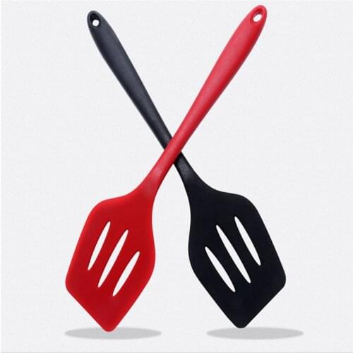Silicone Flexible Spatula Turner Wide Non Stick Pancake Turner with Stainless Steel Handle Cooking Turner