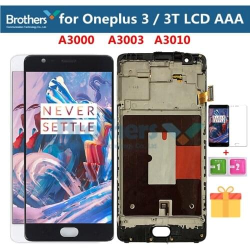 LCD Screen for Oneplus 3 3T LCD Display for Oneplus 3 3T A3000 Touch Screen Assembly With Frame Touch Digitizer TFT Screen Test