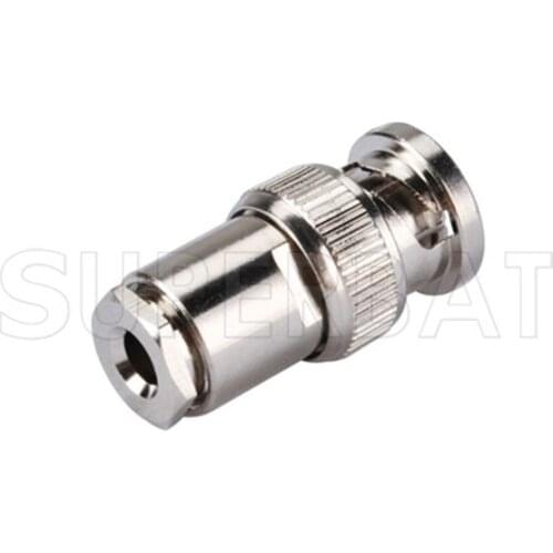 Superbat 10pcs BNC Clamp Plug Male RF Coaxial Connector for Cable RG58 RG142 KSR195 LMR195