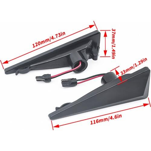 2Pcs Dynamic Amber LED Side Marker Turn Signal Light For Renault Avantime Espace IV Megane 2 Scenic 2 Vel Satis 02-09 Wind 10-13