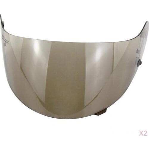 2pcs Motorcycle Helmet Visor Shield for HJC AC-12/CL-SP/CL-15/CL-16/FS-10/IS-16/CS-R1/CS-R2 Models (Dark Smoke)