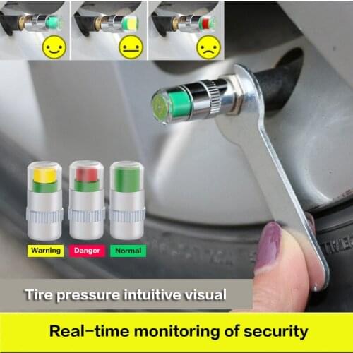 4PCS/SET Mini Useful Motorcycle Car LED Universal Sensor Safety Tire Pressure Monitor Valve Car Diagnostic Tools Indicator Alert