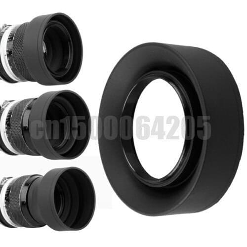 49 52 55 58 62 67 72 77 82mm 3-in-1 3-Stage Collapsible Rubber Lens Hood for DSLR CAMERA