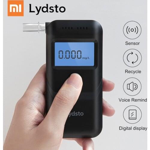 New Xiaomi Mijia Lydsto Digital Alcohol Tester Professional Alcohol Detector Breathalyzer Police Alcotester LCD Display Dropship