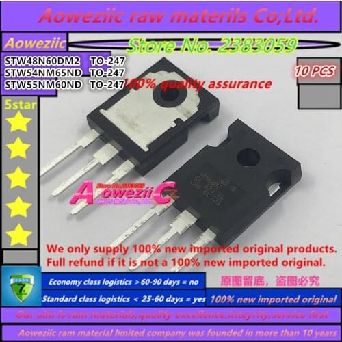 Aoweziic 2019+ 100% new imported original STW48N60DM2 48N60DM2 STW54NM65ND 54NM65ND STW55NM60ND 55NM60ND TO-247 power transistor
