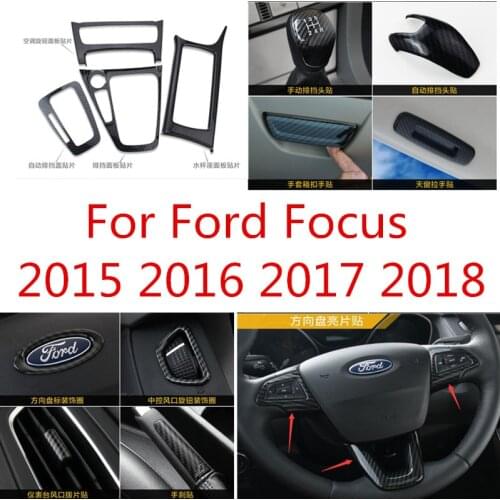 Car Accessories High-quality Abs Carbon Fiber Interior Trim Sequins, Dashboard Trim For Ford Focus 2015 2016 2017 2018