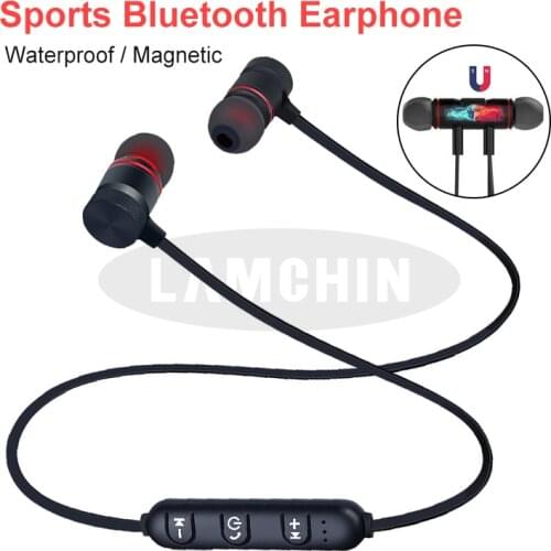 Wireless Bluetooth Headphones Metal Magnetic Stereo Bluetooth 5.0 Earphone Sport Headset with Mic For Samsung Huawei Mobilephone