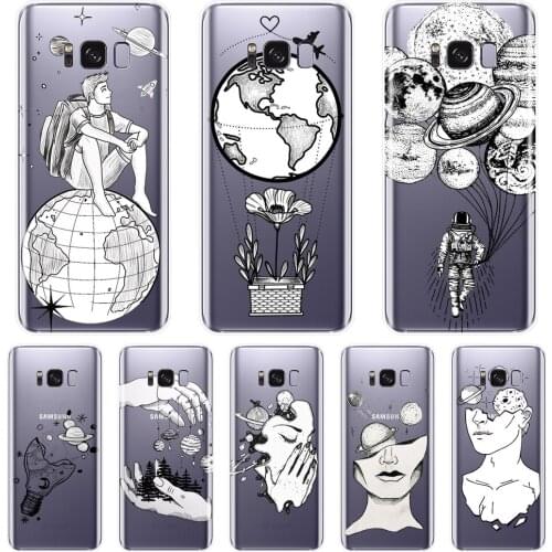 Art Space Star Back Cover For Samsung Galaxy S8 S9 Plus S5 S6 S7 Edge Soft Phone Case Silicone For Samsung Galaxy Note 9 8 5 4