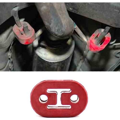 Car Vehicle Exhaust Hanger, 2- Hole Exhaust Pipe Rubber Mount Bracket Universal Replacement Parts