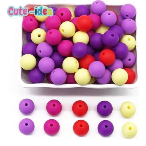 Cute-idea Baby silicone Beads 10pcs 9mm Food Grade baby teething teether diy infant pacifier chain toys Accessories kids goods