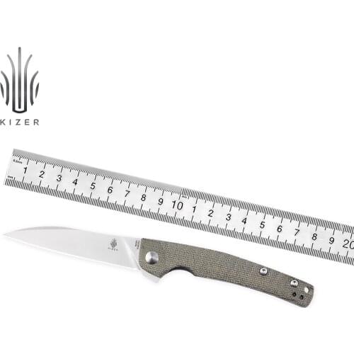 Kizer Mojave Exclusive Folding Knife Splinter V3457E1 Micarta Handle Outdoors Camping Hunting Tools 2021 New EDC Knife