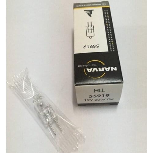 NARVA 55919 HLL 12V 20W G4 Photometer Halogen bulb,chemistry Analyzer systems,biochemical instruments,340nm to 700nm 12V20W lamp