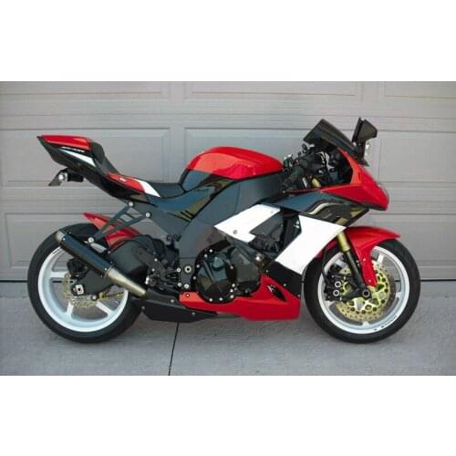 Custom Motorcycle Fairing kit for KAWASAKI Ninja ZX10R 2008 2009 ZX10R 08 09 Popular red white black Fairings set+7 gifts SK33