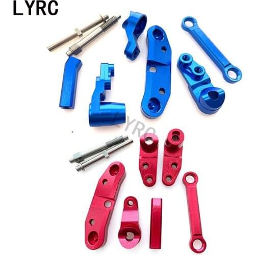 1 Set RC Wire Drawing Steering Assembly Kit Metal Rear Drive Steering Assembly 1 / 10 Losi 22s 2WD SCT RC Car Upgrade Parts