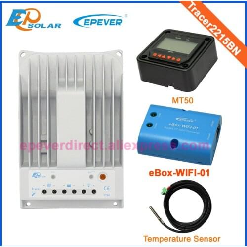 Tracer2215BN solar panel system controller 20A 20amp 12v 24v work with temperature sensor+wifi function and MT50 meter