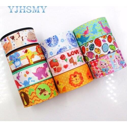 YJHSMY D-18113-131,10 yards, 25 mm Cartoon Printed grosgrain ribbons,DIY handmade Hair accessories Material wedding gift wrap
