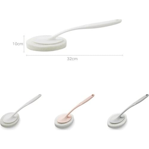 Long Handle Brush Eraser Magic Sponge Kitchen Toilet Bathroom Sponge Brush Long Handle Household Cleaning Pot Brush Tool