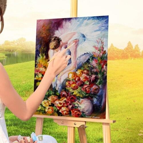 Oil Painting Style DIY Paint By Numbers Kit Acrylic Paints 50*70 Canvas Pictures Loft Wall Picture For Kids Wall Wholesale