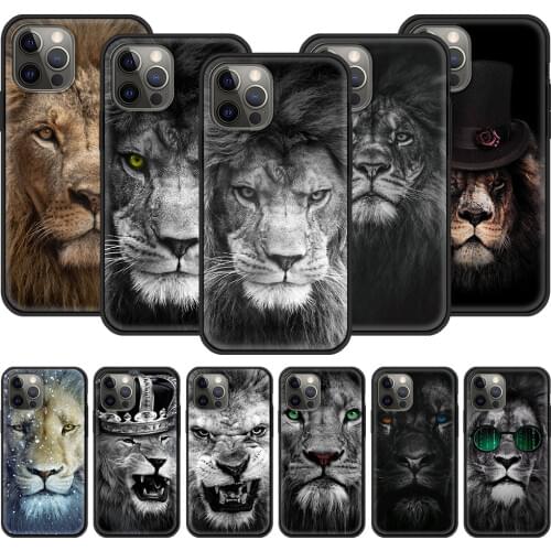 Cute The Lion Phone Case for iPhone 7 8 Plus 11 12 Pro Max Back Soft X XR XS MAX ES 2020 12 Mini Shell Coque Capa