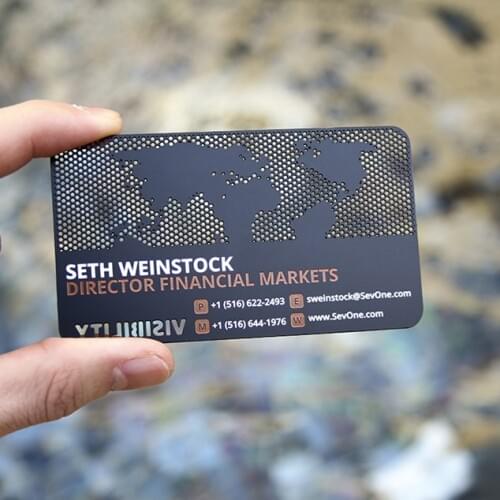 Personalizing metro reporter printing quality stainless steel business metal card