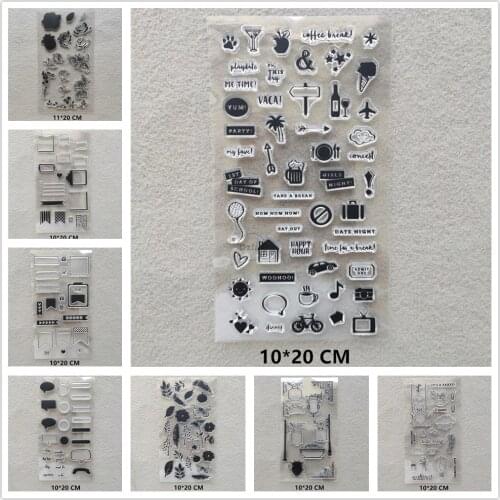 10*20 CM Snowflake Map Corner Clear Stamps DIY Scrapbooking Craft Supplies Silicone Seal Custom Photo Album Transparent Stamping