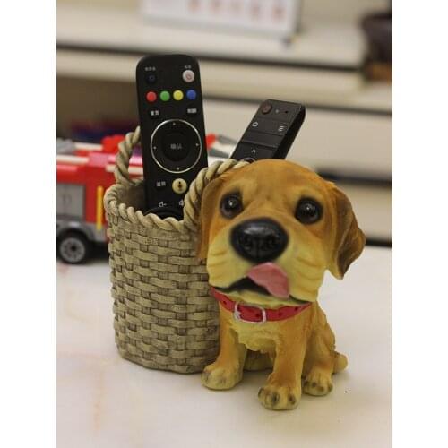 Handmade Creative Cute Puppy Pen Container Stationery Storage Desktop Decoration
